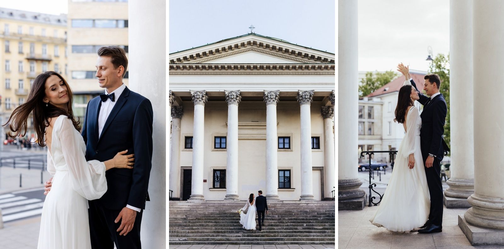 Miejska sesja poślubna w Warszawie