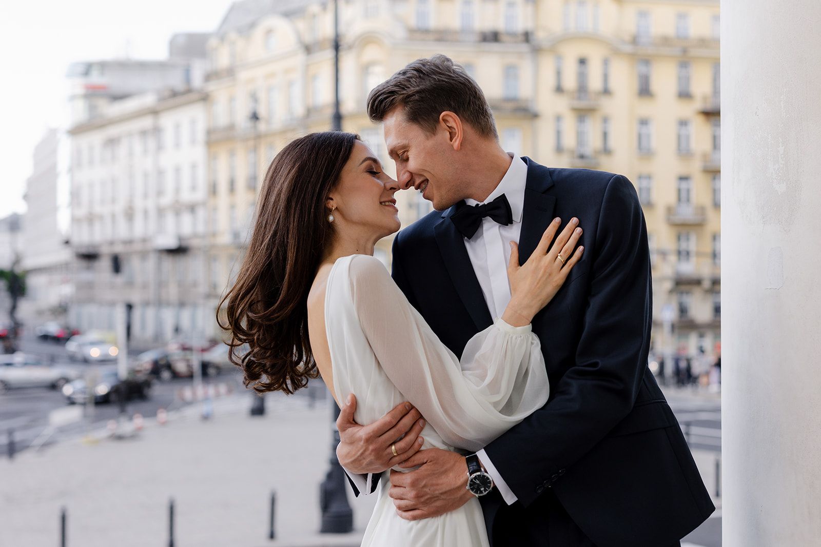 Miejska sesja poślubna w Warszawie