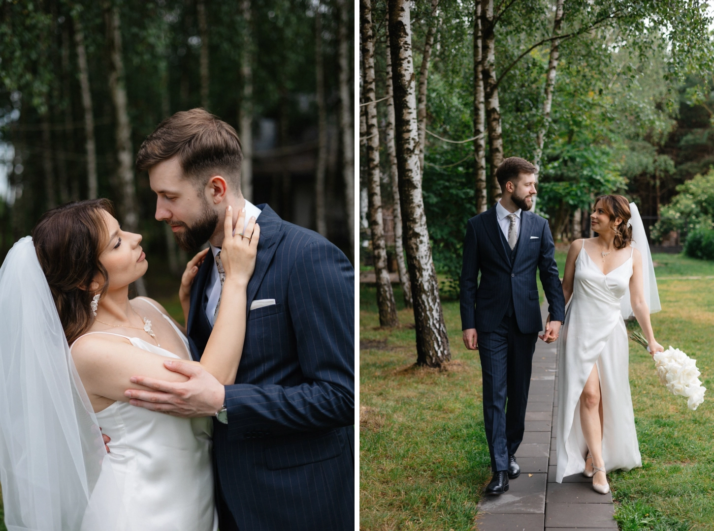 ślub w gongolina event garden młodzi podczas sesji zdjęciowej