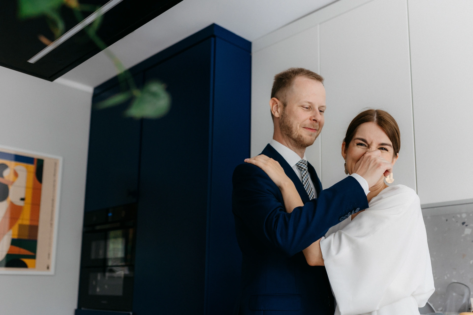 ślub cywilny i przyjęcie W Tataraku portret w domu