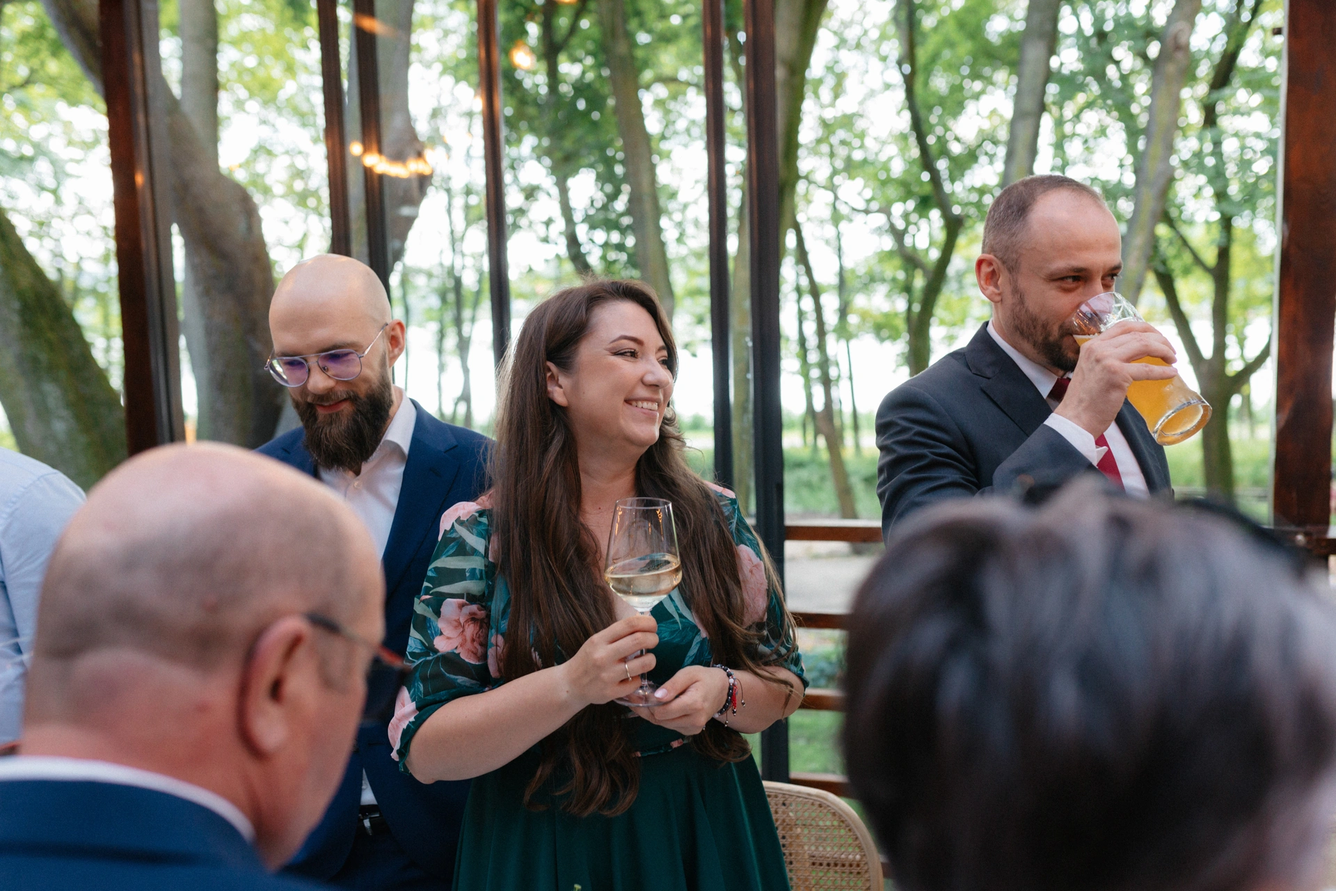 ślub cywilny i przyjęcie W Tataraku toast