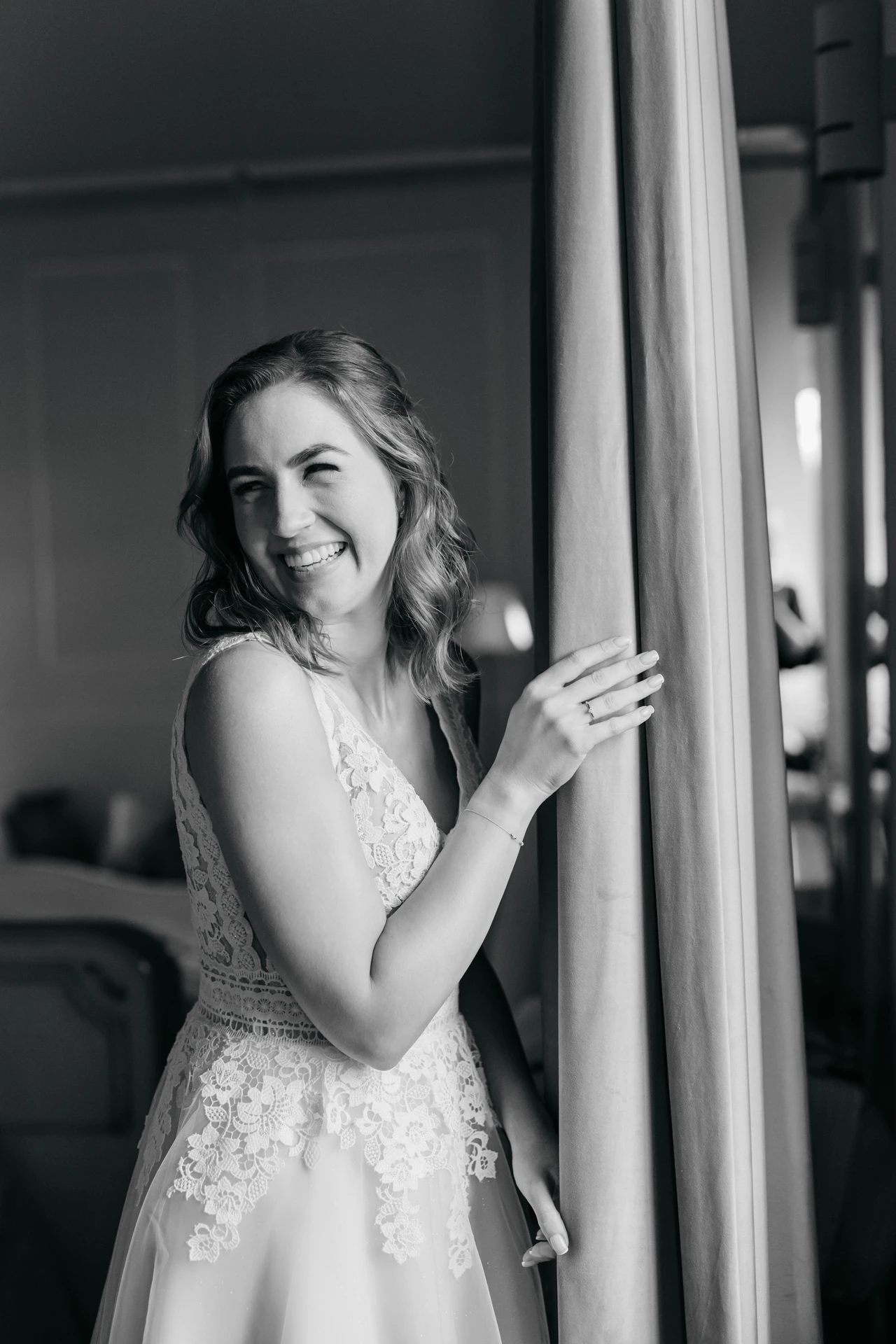 Spichlerz Villa Julianna portret panny młodej podczas przygotowań