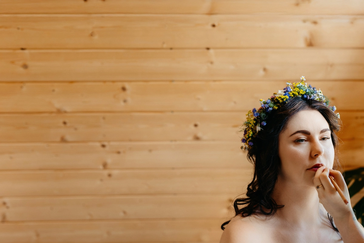 sielsko anielsko panna młoda poprawki makijażowe