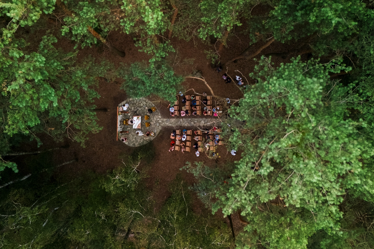 sielsko anielsko ślub w lesie